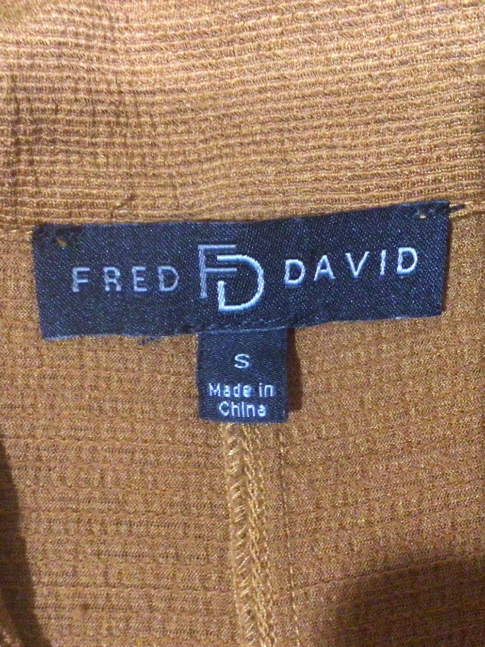 Vintage Fred David button down rust colored shirt. Size S great shape - Picture 3 of 7